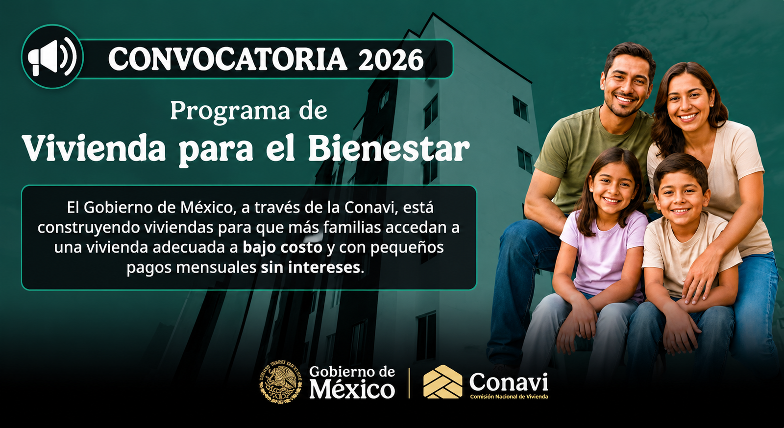 Convocatoria 2026 - Programa de Vivienda para el Bienestar