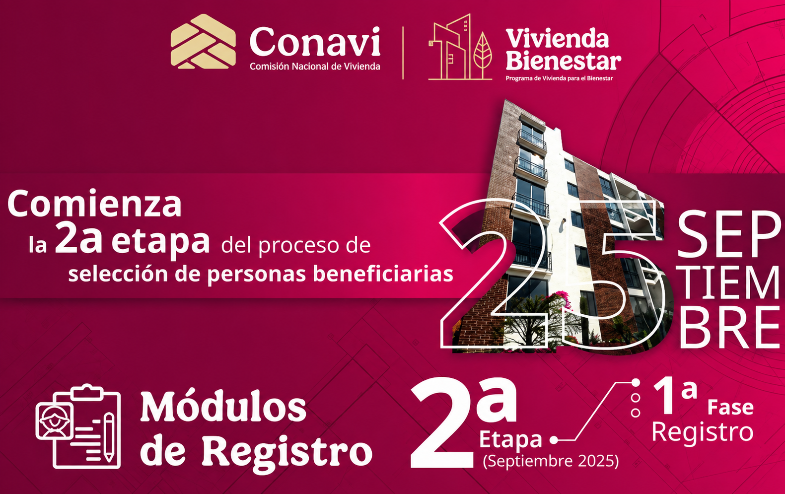 Segunda Etapa registro Programa Vivienda Bienestar